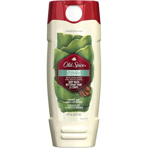 Old Spice Fresher Collection Men's Body Wash, Citron Scent, 16.0 Fluid Ounce