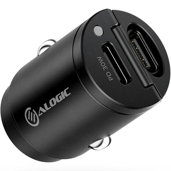 Alogic CRCC30 Rapid Power 30W Car Charger 2 x USB-C Ports