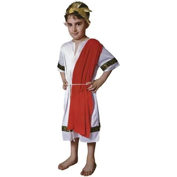 Children's Roman Emperor Boys Costume Julius Caesar King Party Greek Toga Outfit