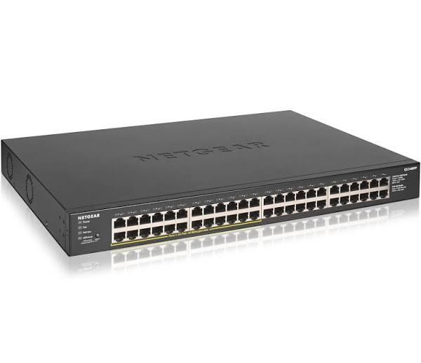 Netgear 48-Port Gigabit Ethernet Unmanaged PoE+ Switch GS348PP-100AJS