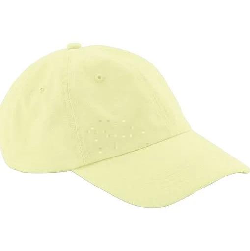 Beechfield Unisex Low Profile 6 Panel Dad Cap (Pack of 2) Pastel Lemon One Size