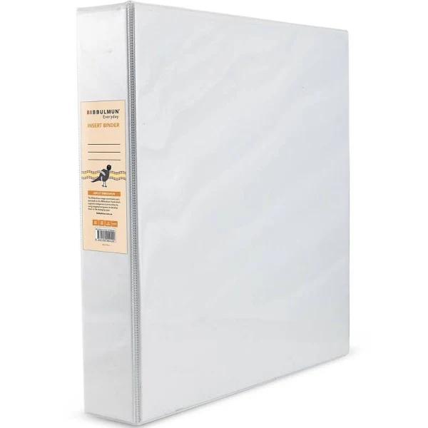 BIBBULMUN White Insert Binder A4 38mm 4D Ring