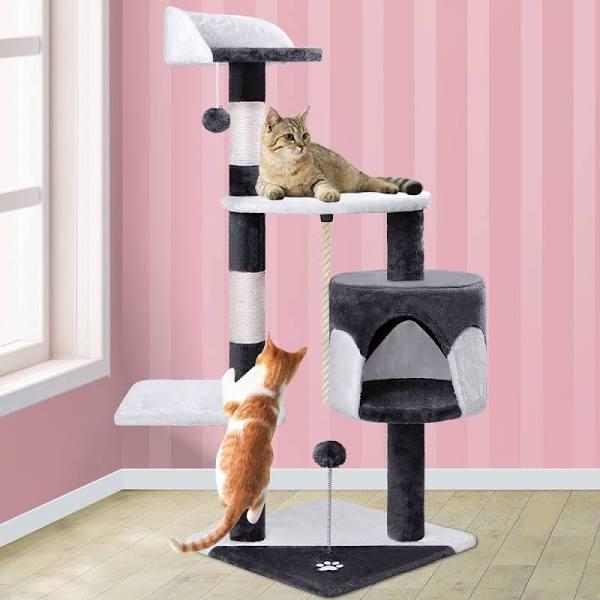 Beastie Cat Tree Scratching Post Scratcher Tower Condo House Furniture Wood 112