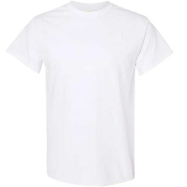 Gildan Mens Heavy Cotton Short Sleeve T-Shirt White Mens T-Shirt