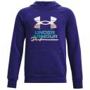 Under Armour Boys Rival Fleece Graphic Hoodie Blue M