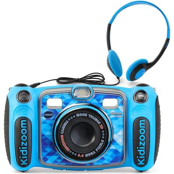 VTech Kidizoom Duo 5.0 Deluxe Digital Selfie Camera with MP3 Player & Headphones, Blue