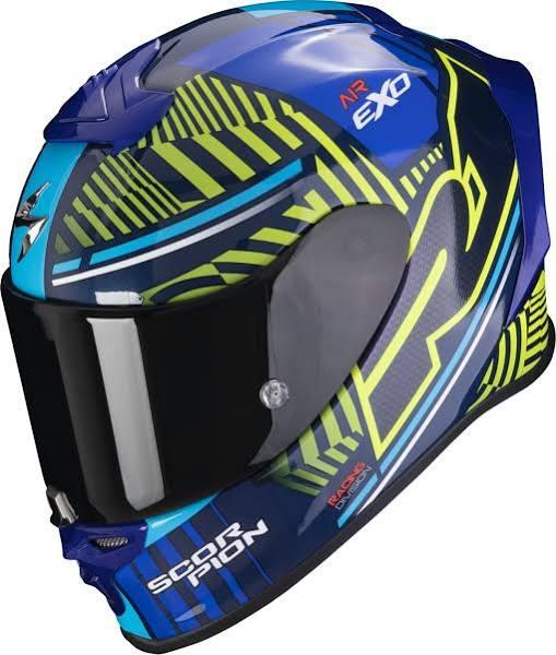 Scorpion EXO-R1 Evo Air Victory Helmet, blue-yellow, Size S