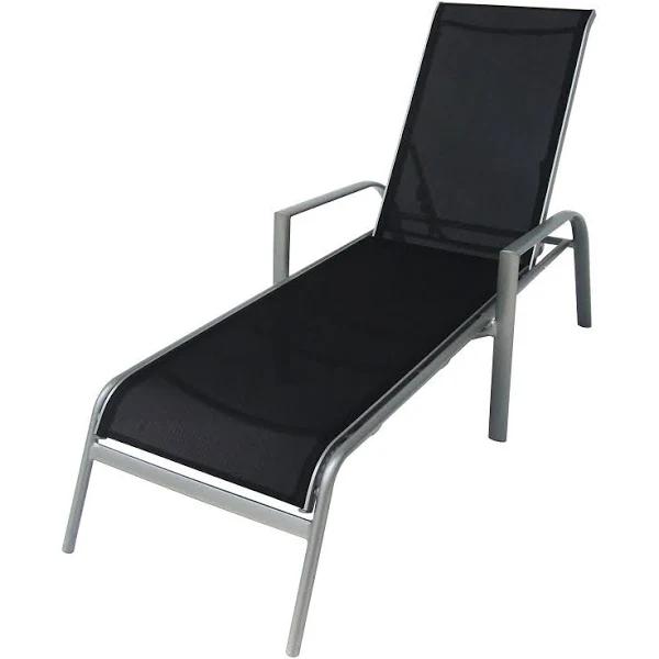 Hartman Silver/Abyss Opus II Sling Lounge Aluminium Gloss