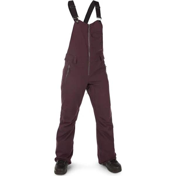 Volcom Swift Bib Overall Womens Snow Pant - Black Plum