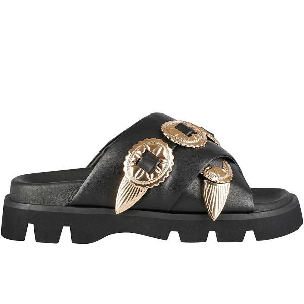 Sol Sana Concho Footbed Black/Gold - 38