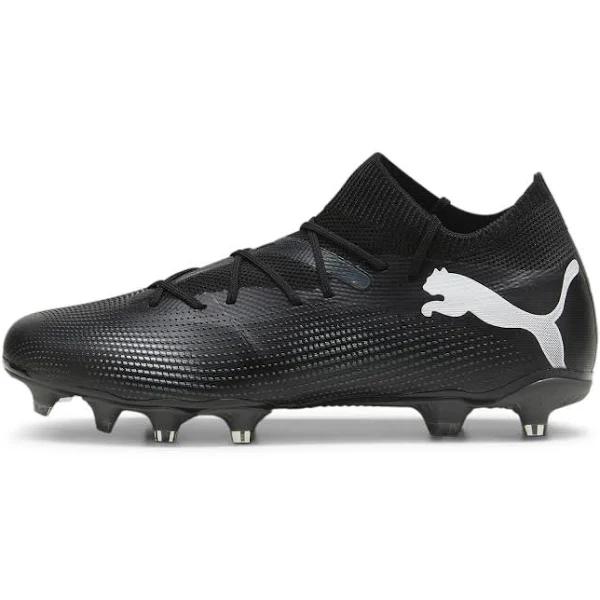 Future 7 Match FG/AG Men's Football Boots in Black/White, Textile by Puma