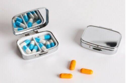 Pill Container Tablet Holder Medicine Metal Case Container