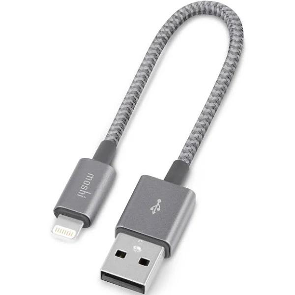 Moshi Integra USB-A To Lightning Charge/Sync 2m Braided Cable For Phones Grey