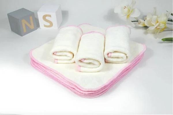 Reusable Washable Bamboo Baby Wipes Cloth Wipes Extremely Soft Pink