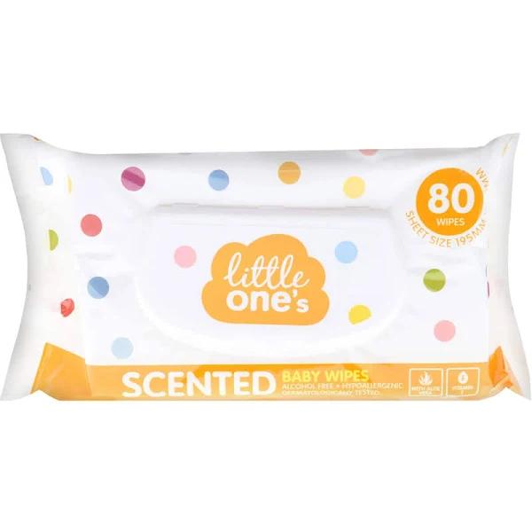 Little One's Baby Wipes Scented 80 Pack