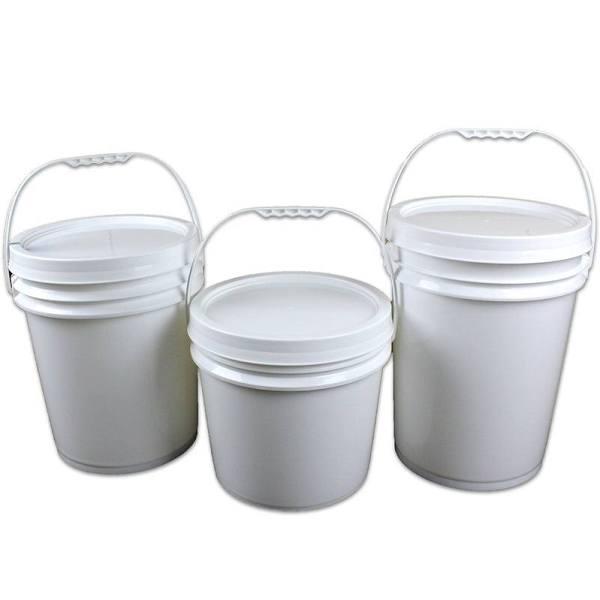 Pail Plastic Bucket With Lid Buckets Food Grade White 5L 10L 15L 20L Handle Bulk - Earn Everyday Rewards, AfterPay Available