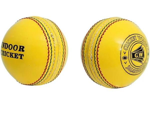 Indoor Yellow Official Match Cricket Ball Men Senior Indoor Cricket