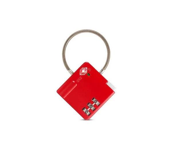 TSA Customs Combination Lock Anti-theft Wire Padlock(Red)