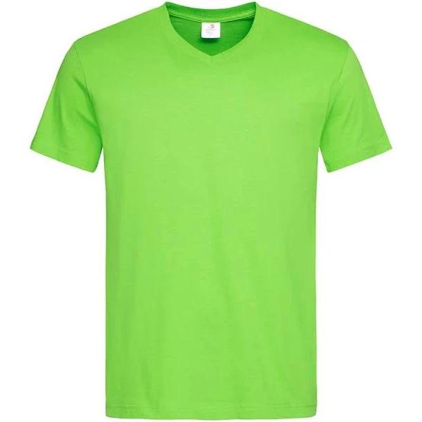 Stedman Mens Classic V Neck Tee Kiwi Green Mens Tee