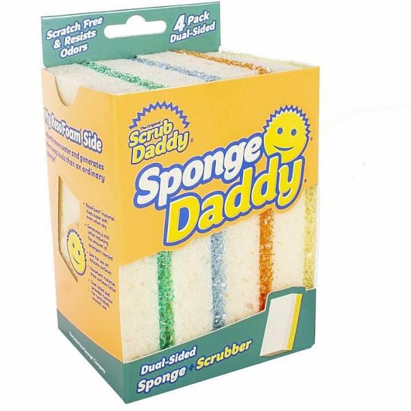 Scrub Daddy Sponge Daddy Dual Sided Sponge & Scrubber x 4 SDSD