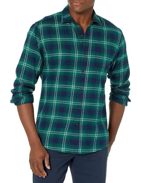 Amazon Essentials Men's Regular-fit Long-Sleeve Plaid Flannel Shirt