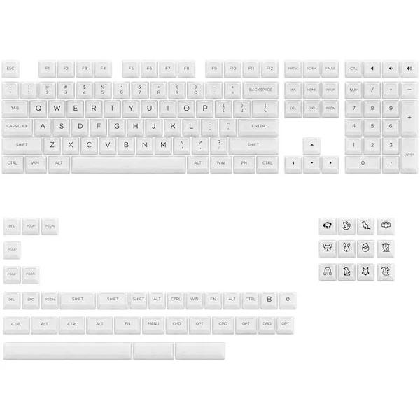 Akko ASA Clear Keycap Set - White V2 (155-Key)