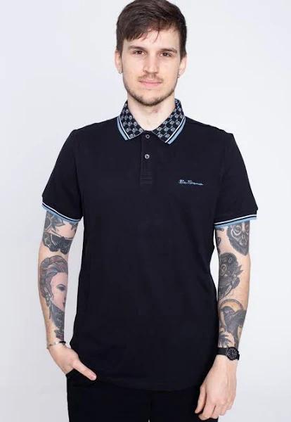 Ben Sherman Collar Interest Polo X-Large Black