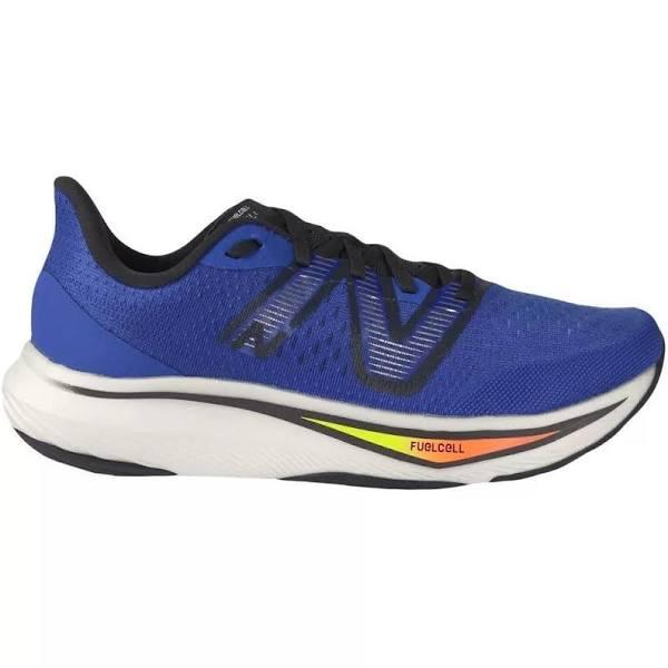 New Balance Mens Shoe FuelCell Rebel V3 - US 12 / Blue With Blacktop + Neon Dragonfly