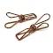 Rose Gold Stainless Steel Infinity Clothes Pegs Large Size - 60 Pack