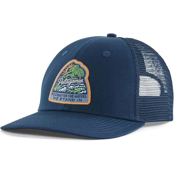 Patagonia Take A Stand Trucker Hat - Bayou Badge: Tidepool Blue / All