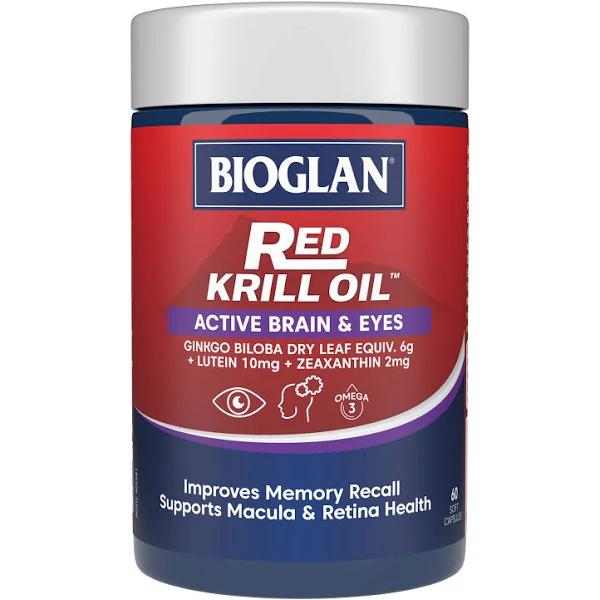 Bioglan Red Krill Oil Active Brain & Eyes 60 Capsules