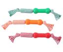 Paws & Claws 43cm Dental Tugger Dog/Pet Toy TPR Bone + Braided Rope Assorted