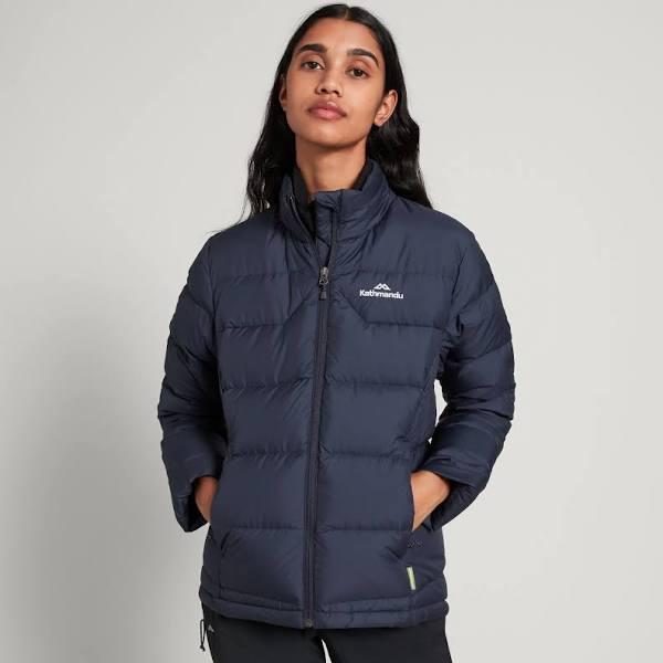 Kathmandu Epiq Womens Down Puffer 600 Fill Warm Outdoor Winter Jacket Women's Puffer Jacket - Blue Midnight Navy Size X-Large - AfterPay & zipPay