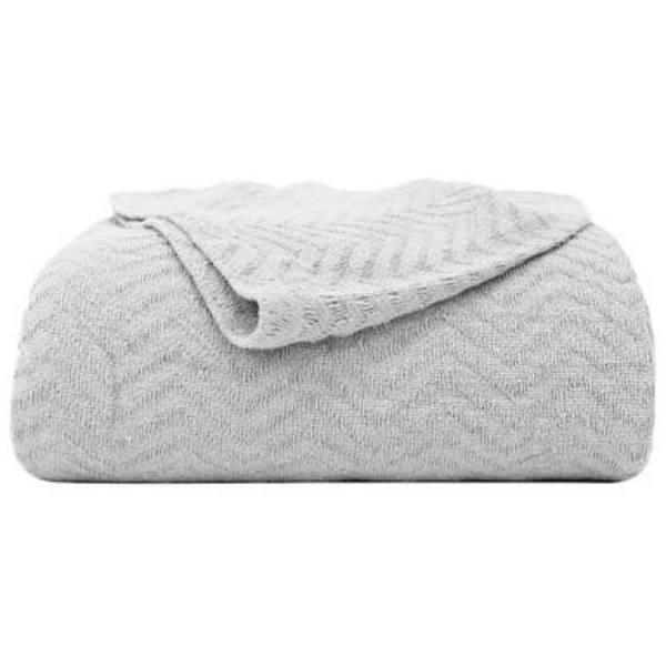 Odyssey Living Esplanade Cotton Blanket, Single Double / White