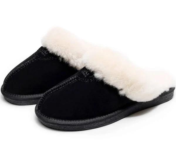 Best Gift Choice UGG Men's Women's Slippers- Australian Premium Sheepskin Anti-slip Fluffy Fur, Super Warm and Comfort