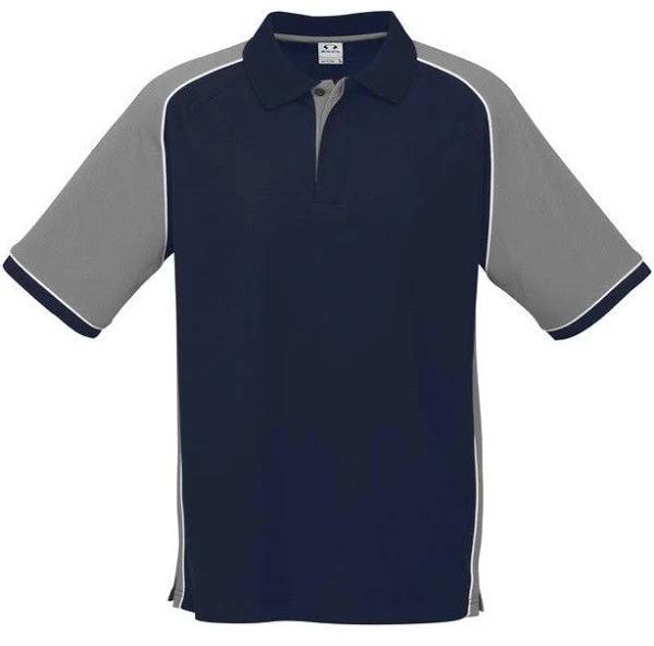 Biz Collection P10112 Nitro Mens Polo Navy/Grey/White / XL