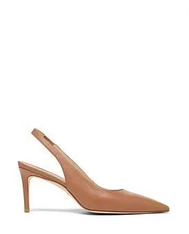 David Jones Stuart Weitzman Stuart Slingback Pump 75 in Tan, Size 11 US