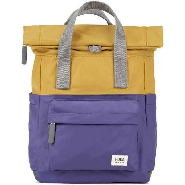 Roka Yellow Canfield B Small Creative Waste Two Tone Recycled Nylon Backpack