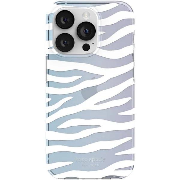 Kate Spade New York Protective Hardshell Case For iPhone 14 Pro (White Zebra)