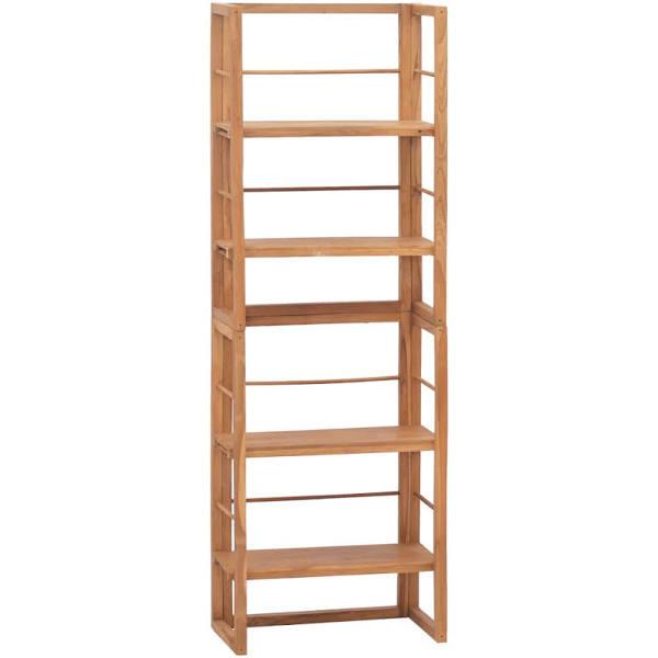 Shelving Unit 60x30x180 cm Solid Teak Wood