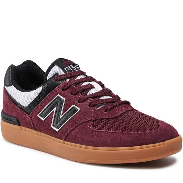 New Balance Men's 574 Court Burgundy/Black - Size 7