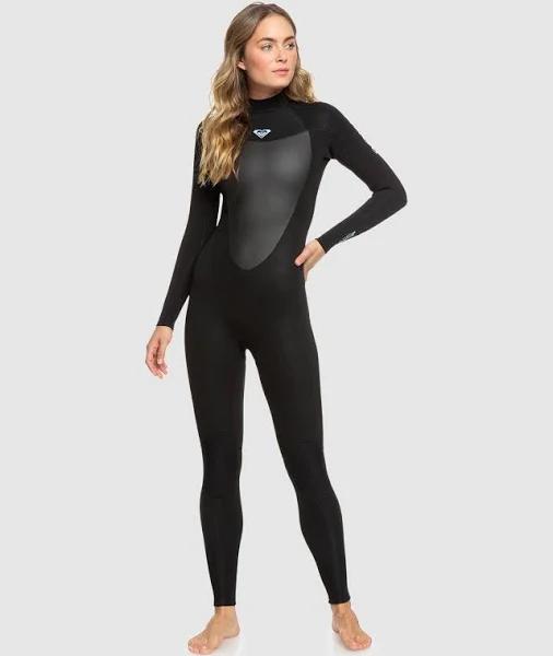 Roxy Womens Prologue 4/3mm Back Zip Steamer Wetsuit 14 / Black