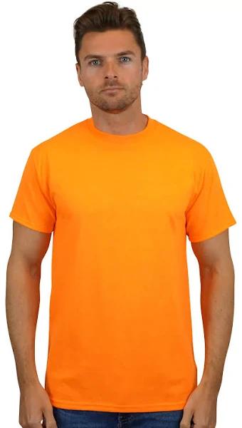 Gildan Heavy Cotton T-Shirt 100% 5.3 oz. - Safety Orange, L