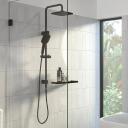 Caroma Luna Multifunction Rail Shower with Overhead - Black