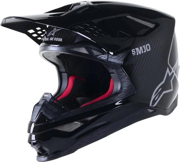 Alpinestars Supertech S-M10 Solid Motocross Helmet, Black, Size S