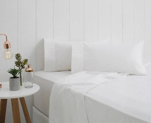 Odyssey Living Breathe Cotton King Sheet Set - White Snow