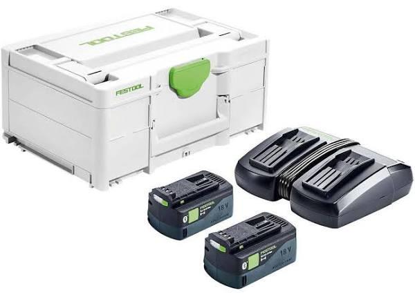 Festool 577077 Sys 18V Energy Set 2 x 5.2Ah TCL6 Duo in Systainer