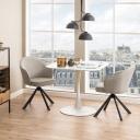 Marta Square Dining Table 90cm - White