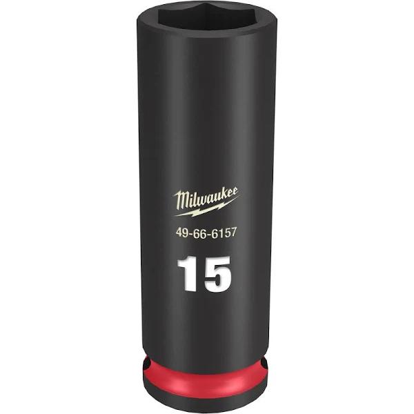 Milwaukee Shockwave 3/8" Drive 15mm Deep 6 Point Impact Socket 49666157 by Autoelec