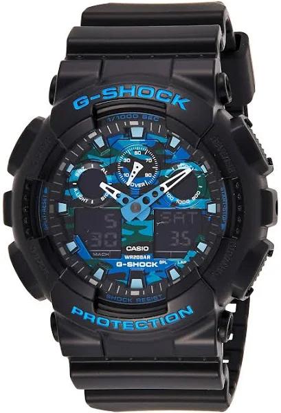 Casio G-Shock Ana-Digital Watch - Black/Blue (GA100CB-1A)